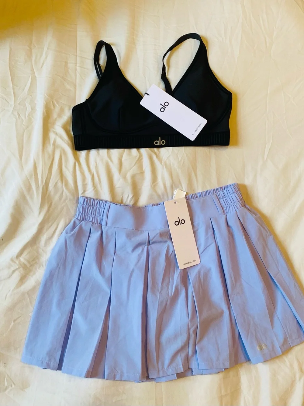 ALO Yoga : Rally Tennis Skirt . Size. M. Color Light Provence Blue